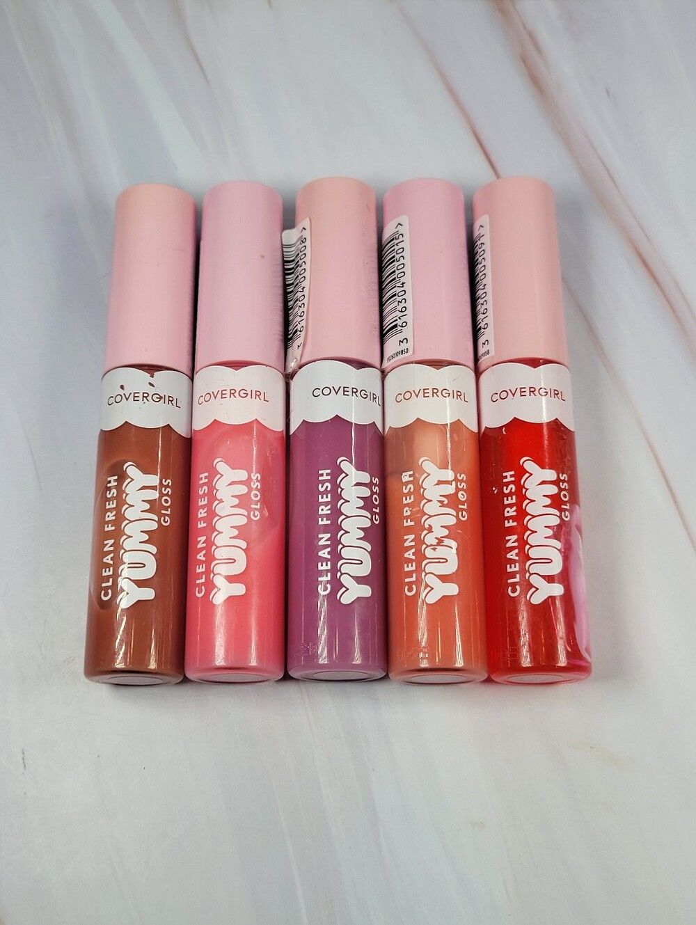 5 Piece CoverGirl Clean Fresh Yummy Gloss Lip Gloss Bundle NEW!